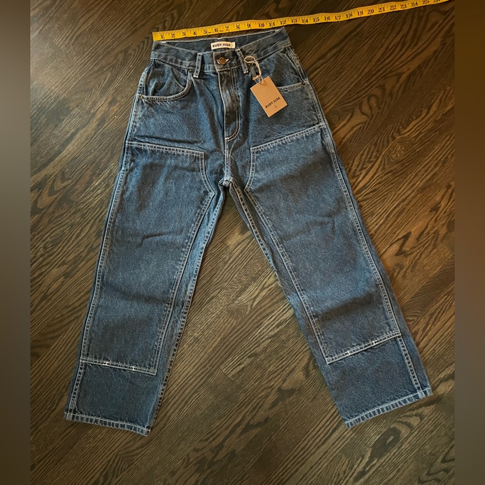 Rudy Jude NWT Tumbled Indigo Utility Jeans Size 1